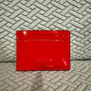 NEW! Kate Spade slim card case in bright red